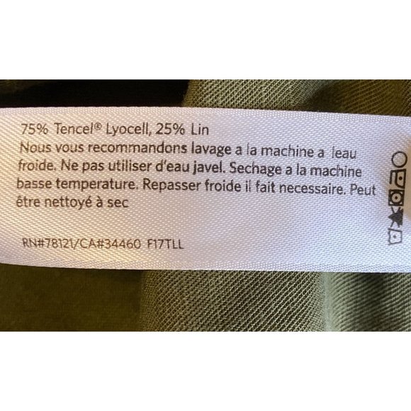 NWT Eileen Fisher Size Large Green Linen Long Sleeve Button Down Cardigan Jacket - Picture 4 of 10